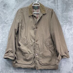 J. Crew Brown Barn Jacket with Corduroy Collar